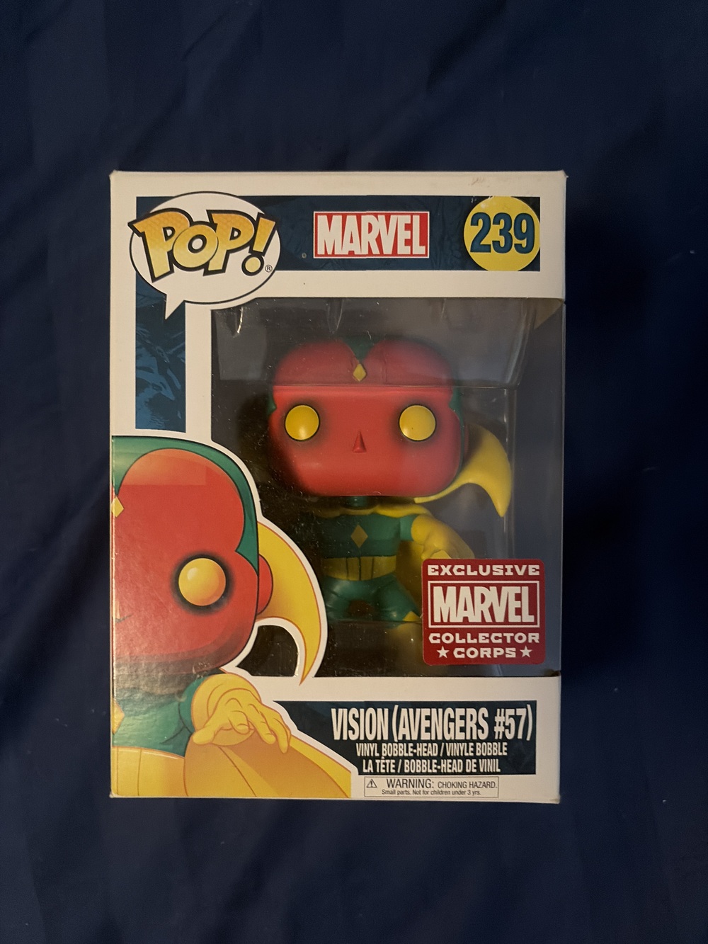 Funko Pop! Marvel 239 Vision Avengers #57 Collector Corps Exclusive Vinyl Figure
